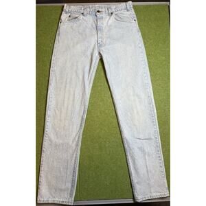 Vintage Levi’s 505 Jeans Mens 36x36 Light Wash Orange Tab USA Made Straight Leg